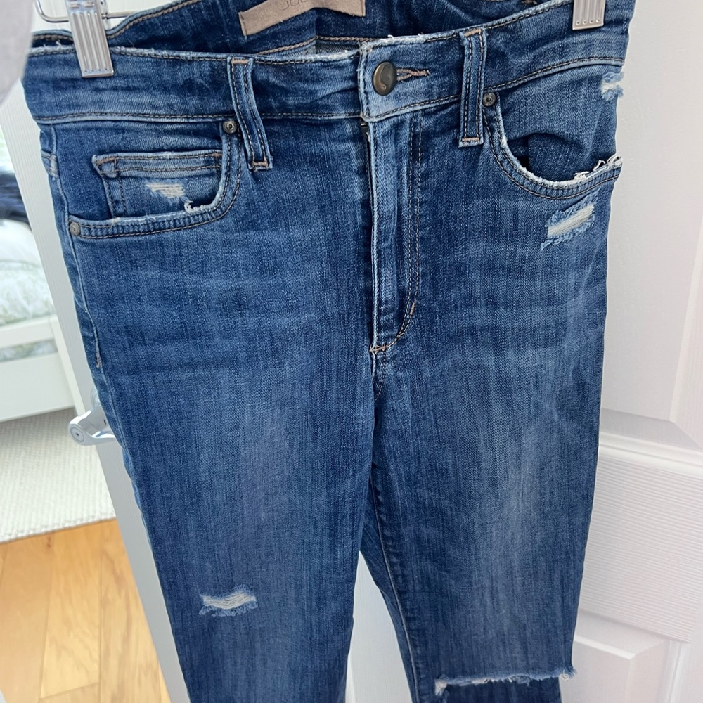 Joe's Jeans Women's Dark Blue Distressed Skinny Jeans